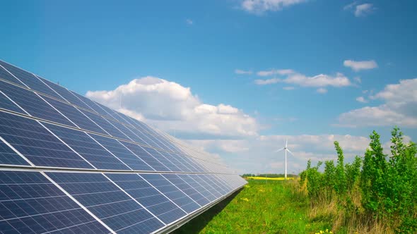 Solar panels and wind generator