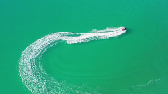 Aerial View of Jetski Ride in Phuket Thailand