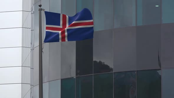 Iceland Flag Background 2K