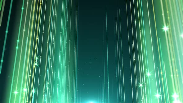 Green Lights Particle Background