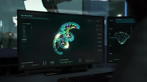 Modern Clinic Doctor Conducts Medical Biology Study For Health Care Innovation alt