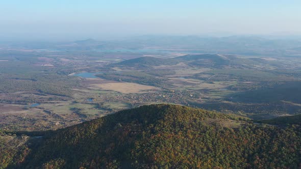 Flight Over Aida Mountain In Bulgaria