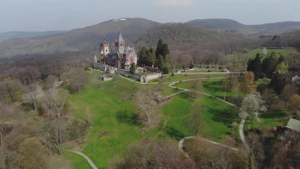 Old Castle Aerial in Early Spring