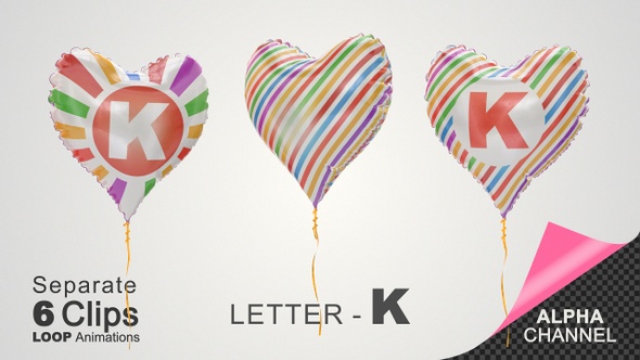 Balloons with Letter - K