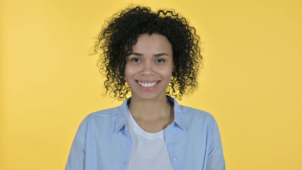 Portrait of Smiling Casual African Woman Looking at the Camera
