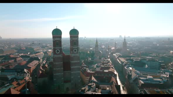 Beautiful Munich Panoramic Architecture in Bavaria Germany