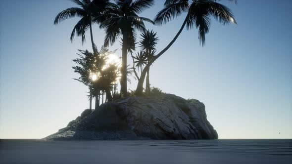 Tropical Island of Maldives in Ocean alt