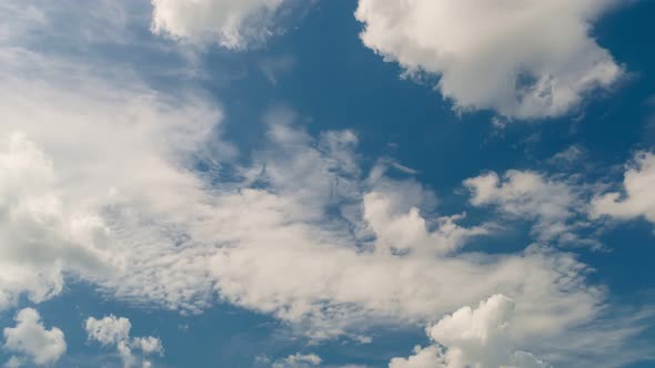Clouds background.Blue sky white clouds Cloudscape timelapse Amazing summer blue sky Time Lapse