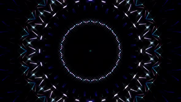 line wave motion, colorful circle shape, on a black background