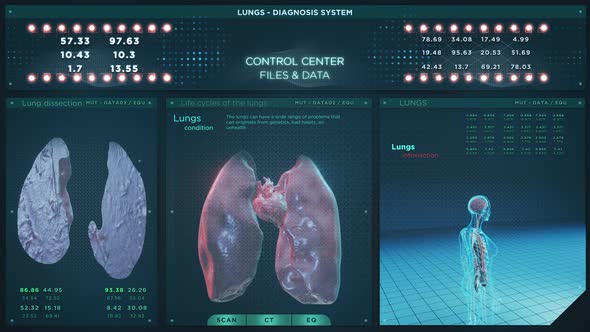 Lungs Diagnostic System Futuristic HUD alt