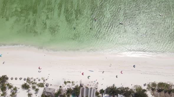 Zanzibar Tanzania  Kitesurfing Near the Shore