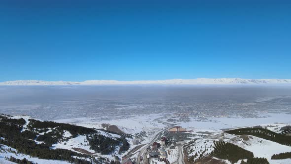 aerial ERZURUM city winter