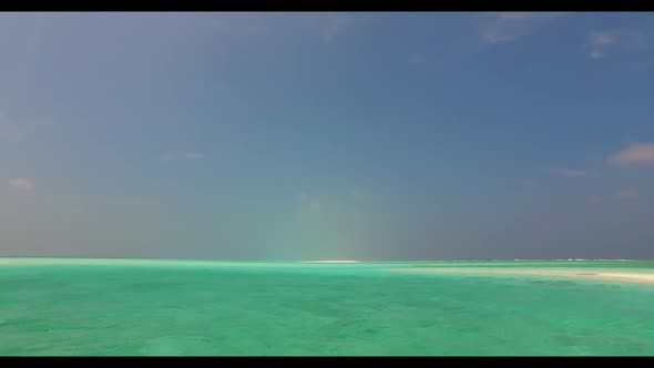 Aerial view texture of exotic bay beach journey by aqua blue ocean and white sand background of jour