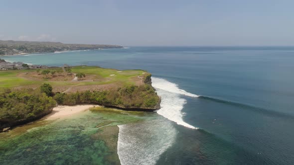 Golf Course on Coastline Bali, Indonesia