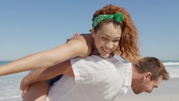 Young couple by the sea