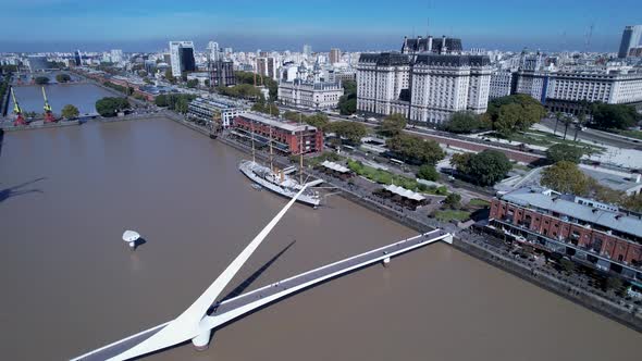 Puerto Madero at Buenos Aires Argentina. Downtown Buenos Aires Argentina. Cityscape of Puerto Madero