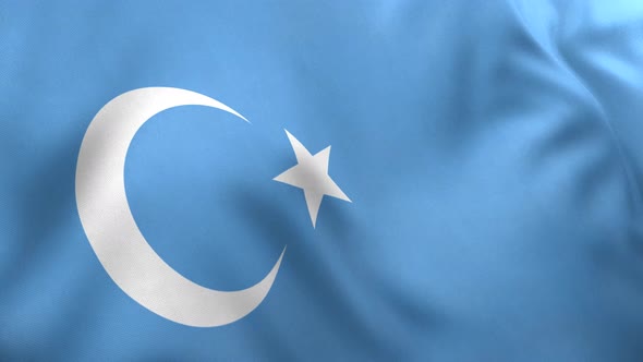East Turkestan Flag / Uyghur Flag - 4K