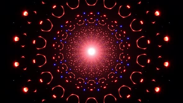Glowing Multiple Red Circular Dots VJ Light alt