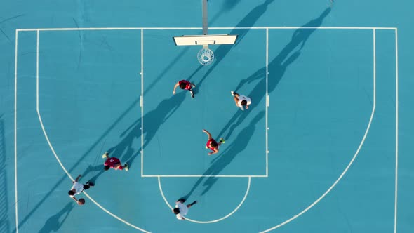 Blue Basketball Court