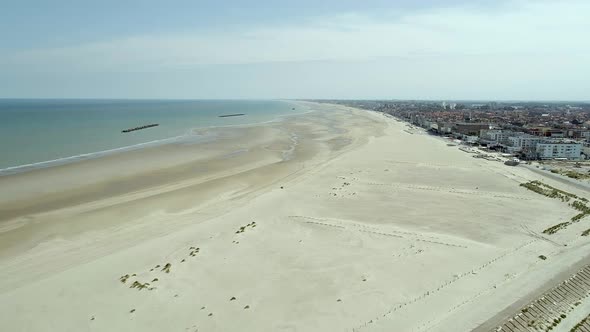 Aerial View of Dunkirk Beach in France