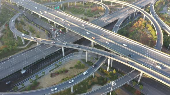 Busy traffic road in hangzhou china