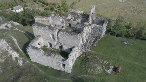 Skala-Podilsky Castle seen from above