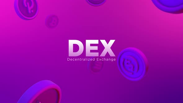 Dex Decentralized Exchange Cryptocurrency Falling Coins Background Loop