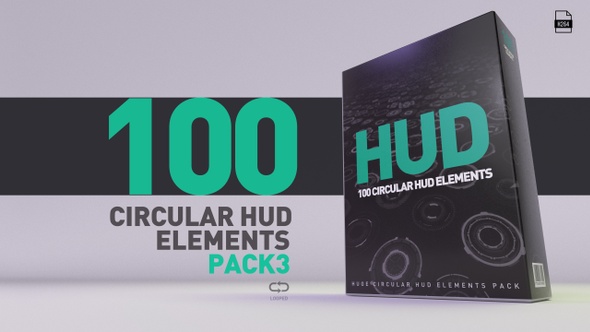 HUD Pack V3 - 100 Circular HUD Elements