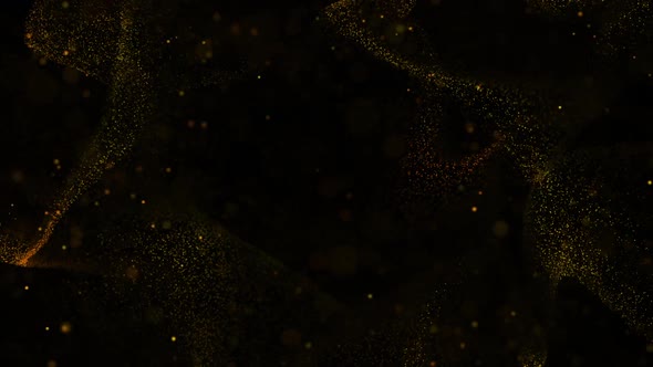 Gold Dynamic Particles Background Loop