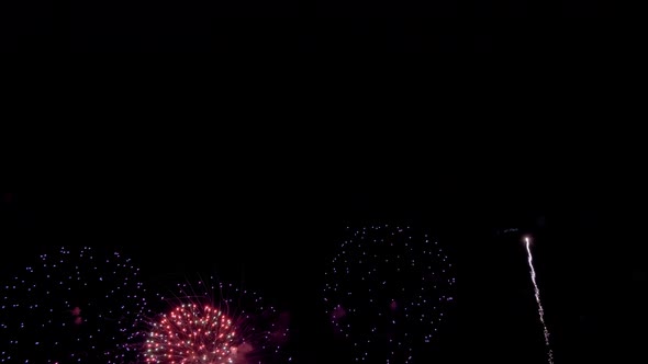 4K - Multicolored firework balls