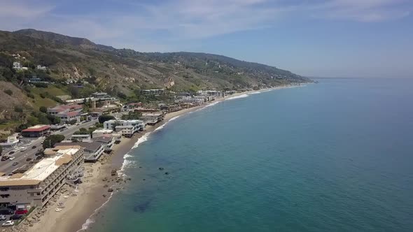 Beach Boys, California Dream, Surfing Paradise.Marvelous aerial view flight panorama overview drone