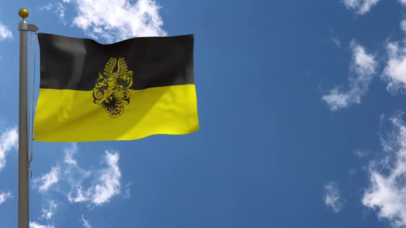 Nordhausen City Flag (Germany) On Flagpole