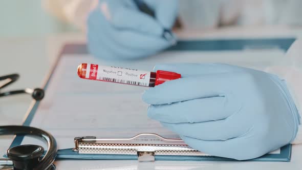 Blood Test in Vitro for Infected 2019-nCoV with a Positive Result.