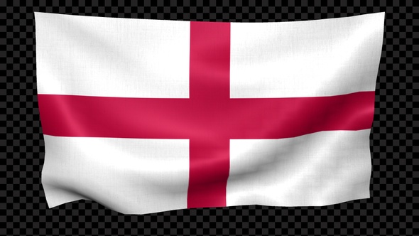 England Flag Waving Looped