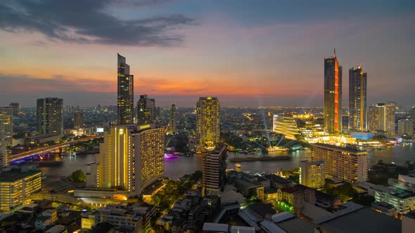 Chao Phraya River viewpoint, Bangkok,