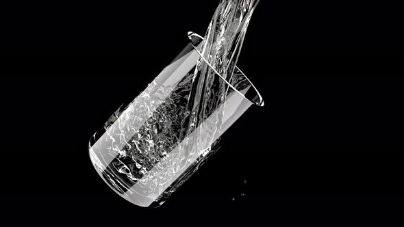 Water Poured Into Glass Healthy Lifestyle Super Slow Motion 1000 Fps