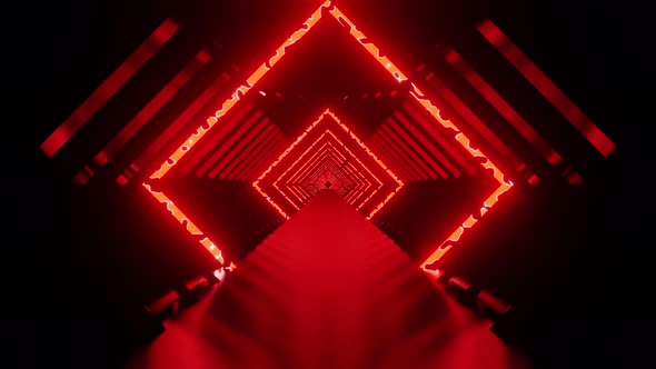 Red Hell With Paints Vj Loop Background 4K