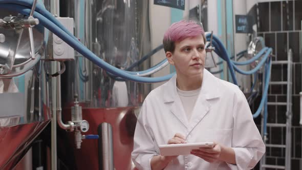 Brewery Supervisor Controlling Beer Production