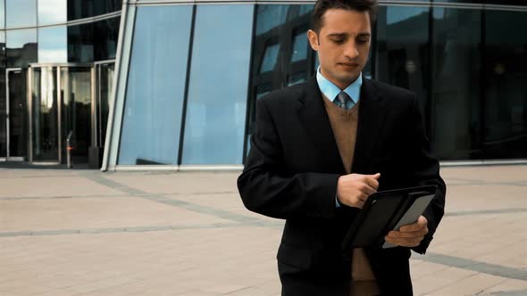 Businessman Using Tablet PC