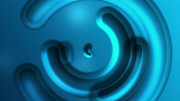 Blue Background With Drawing Of Glowing Circles