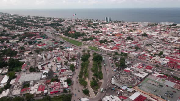 Static view in downtown campeche