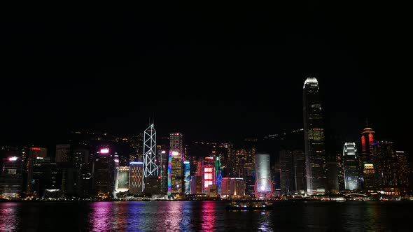 Beautiful building and architecture around Hong kong city skyline