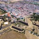 Aerial drone view of fortifications, Garrison Border Town of Elvas and its Fortifications. - VideoHive Item for Sale