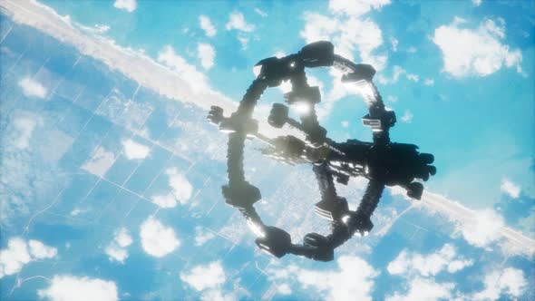 Earth and Outer Space Station Iss alt