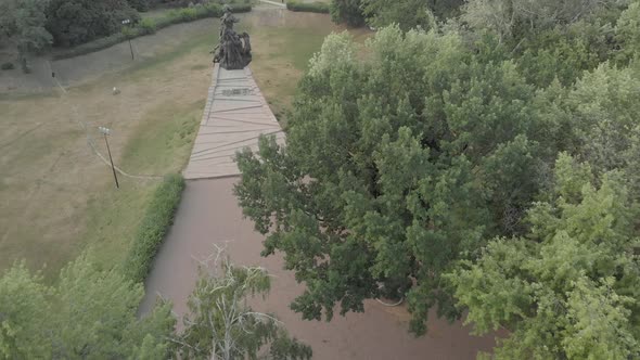 Babi Yar. Aerial - The Place of Mass Murder of Jews During the Second World War. Holocaust. Kyiv