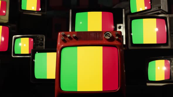 Flag of Mali and Retro TVs.