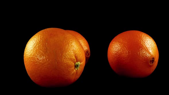 Oranges on a Black Background