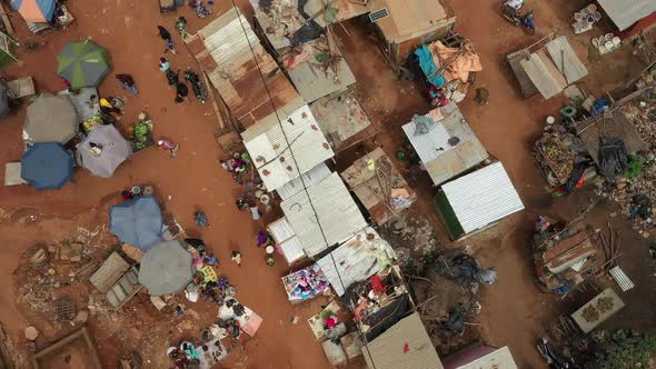 Africa Mali Village Aerial View 