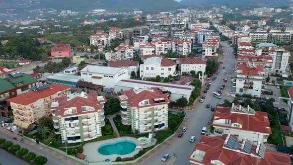 School Aerial View 4 K Alanya Turkey