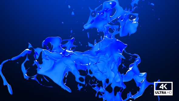 Abstract Blue Paint Splash V4 alt